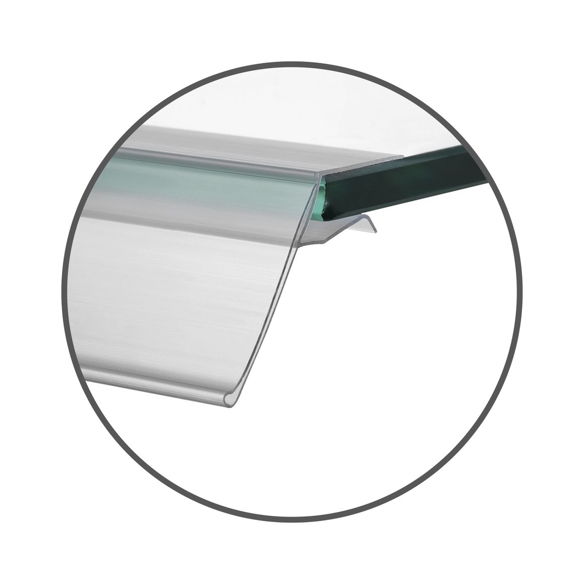 Scannerschiene für Glasboden oder Holzboden am Regal