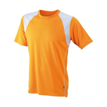 T-shirt de corrida homem, t-shirt de desporto de duas cores para homem