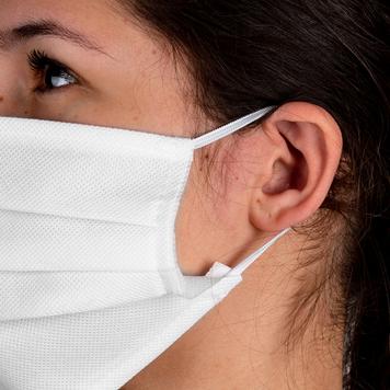 Máscara de proteção 100% tecido não tecido, de duas camadas
