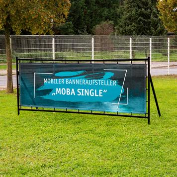 Expositor em A móvel para banner “Moba Single”