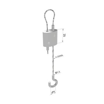 Clip olhal para cabo 1,2 mm incl. cabo