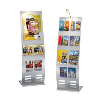 Porta folhetos de arame para expositores “Techny”, “Metropol”, Coluna informativa e “Counter”
